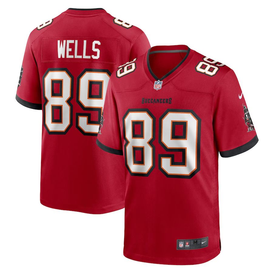 Men Tampa Bay Buccaneers #89 David Wells Nike Red Home Game Player NFL Jersey->women nfl jersey->Women Jersey